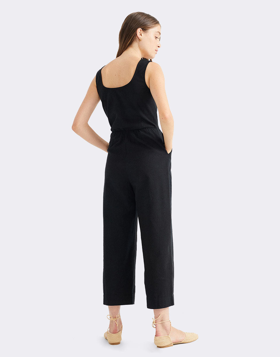 Zwarte Rafflesia-jumpsuit