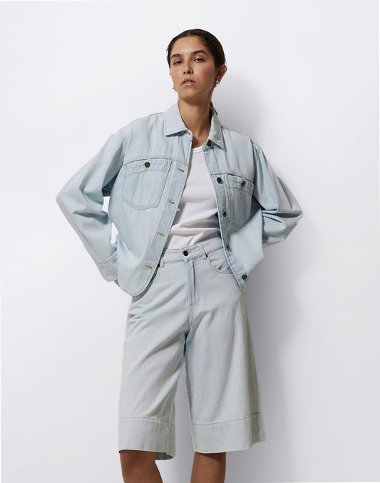 Indigo Blue Denim Bermuda Shorts