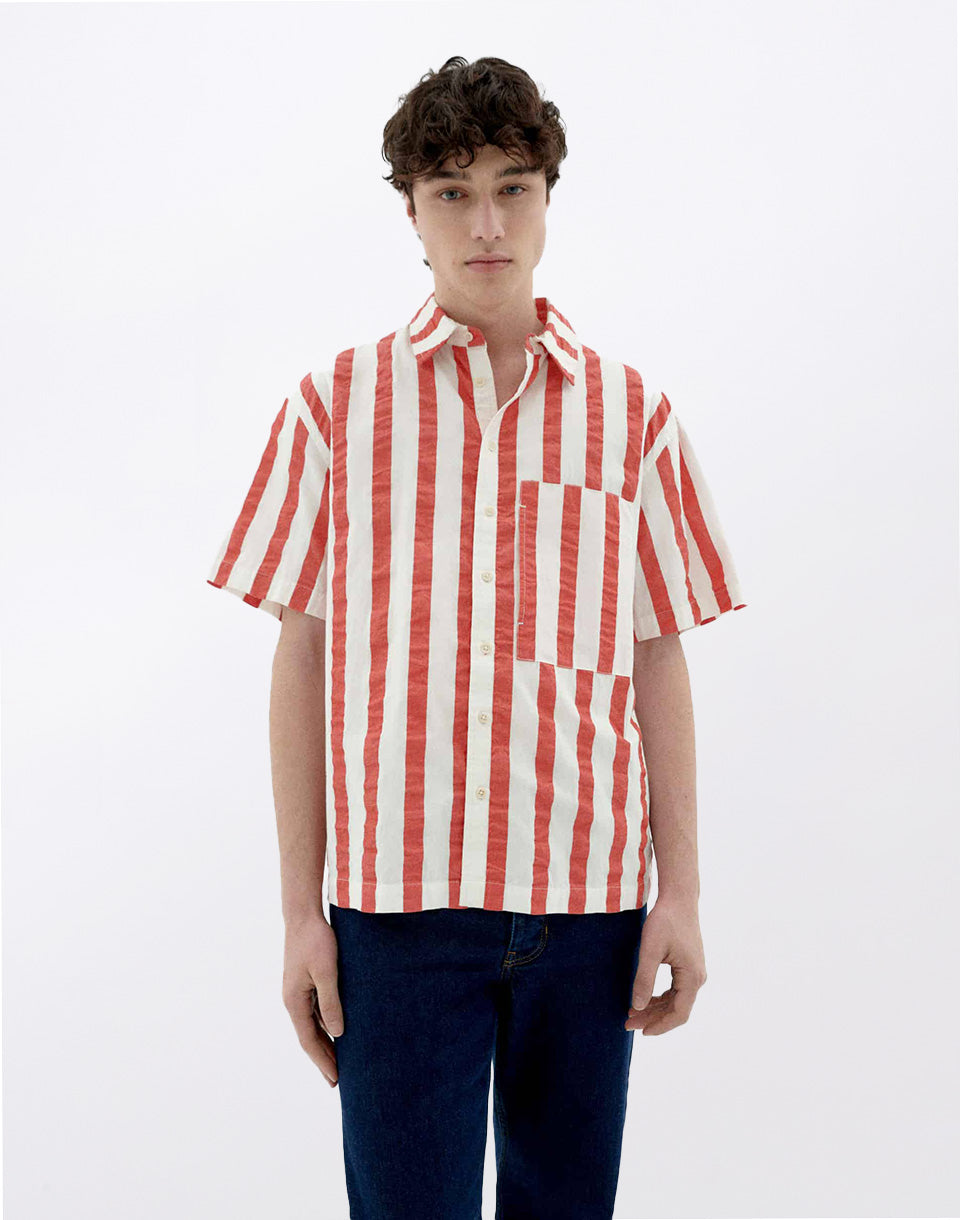 Red Maxi Stripes Kurt Shirt