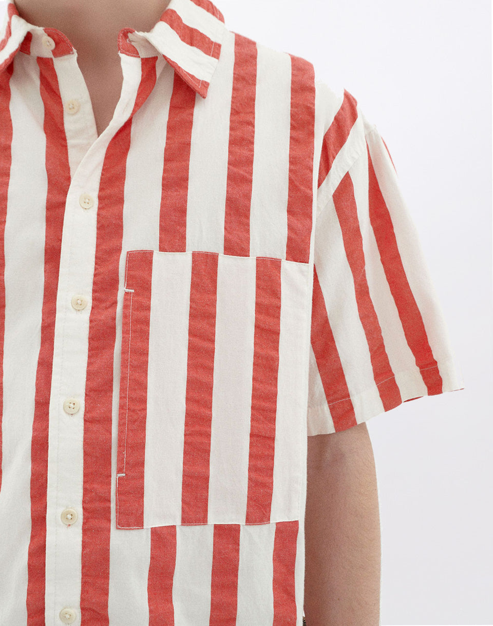 Red Maxi Stripes Kurt Shirt
