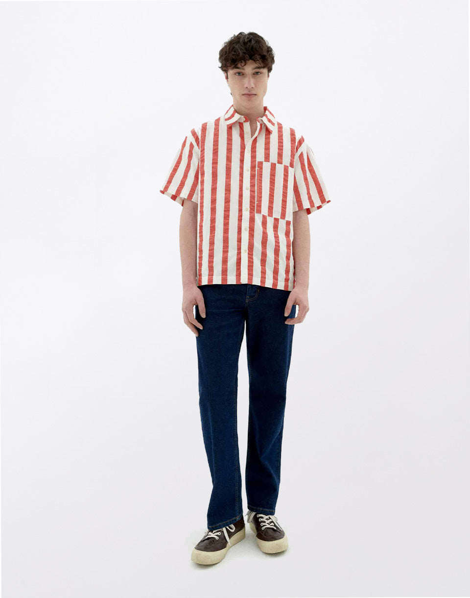 Red Maxi Stripes Kurt Shirt