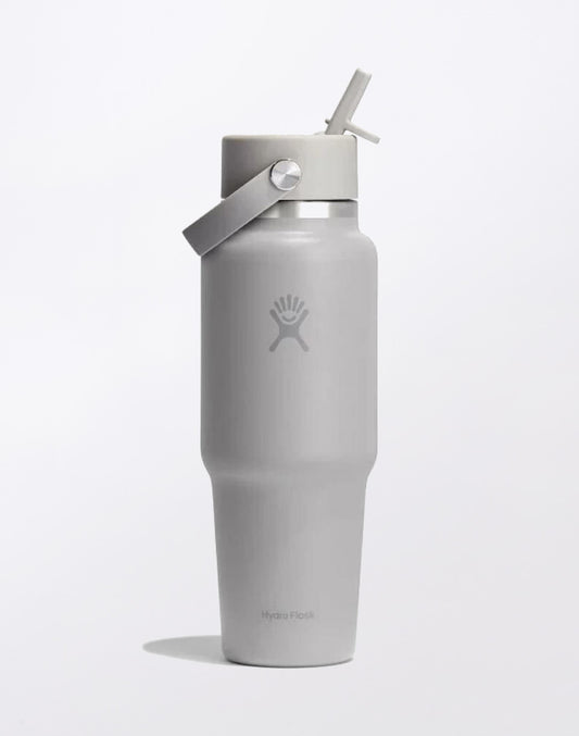 Wide Mouth Travel Bottle with Flex Straw Cap 32 oz (946 ml)