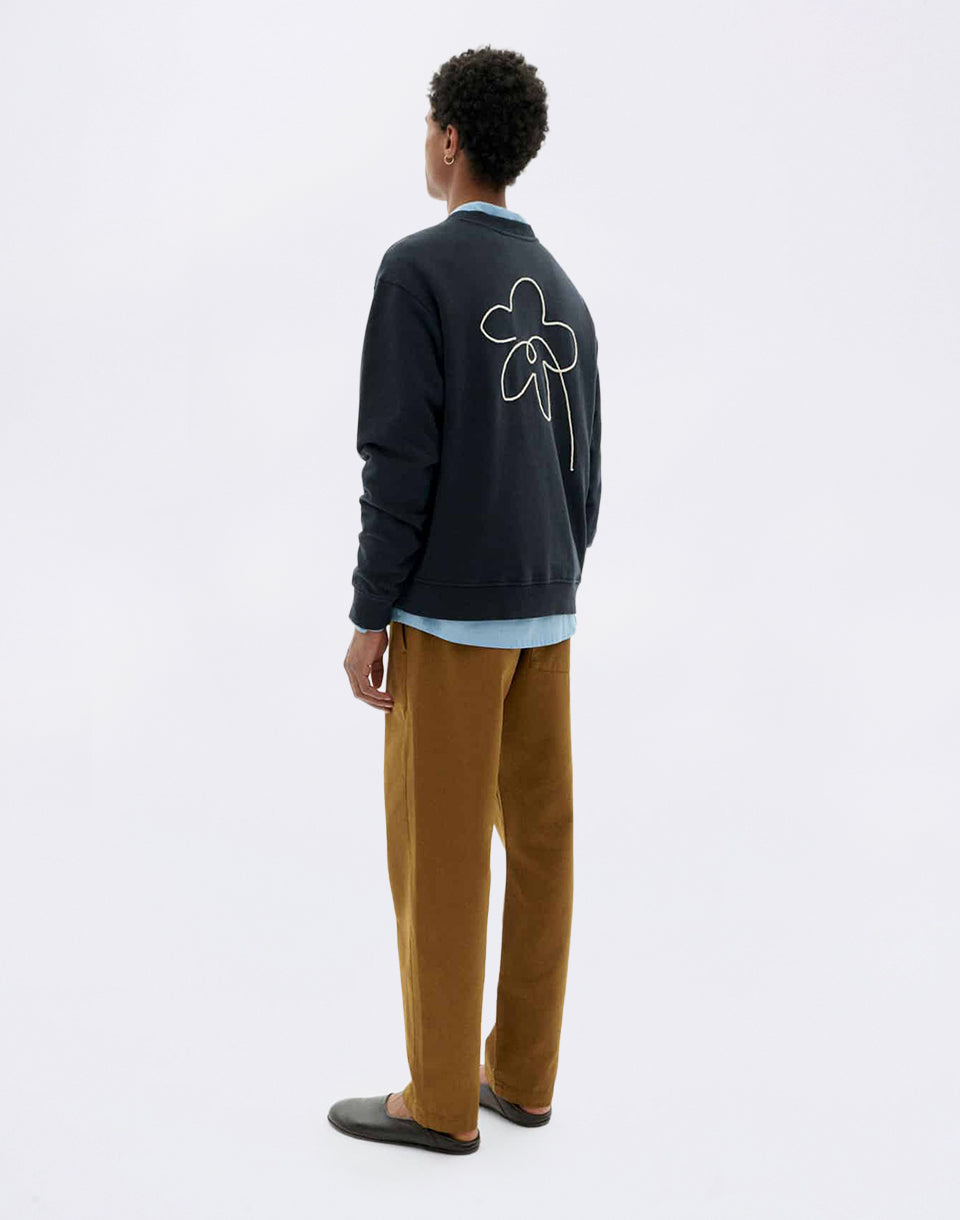 Flower Rope Navy Leon Sweatshirt