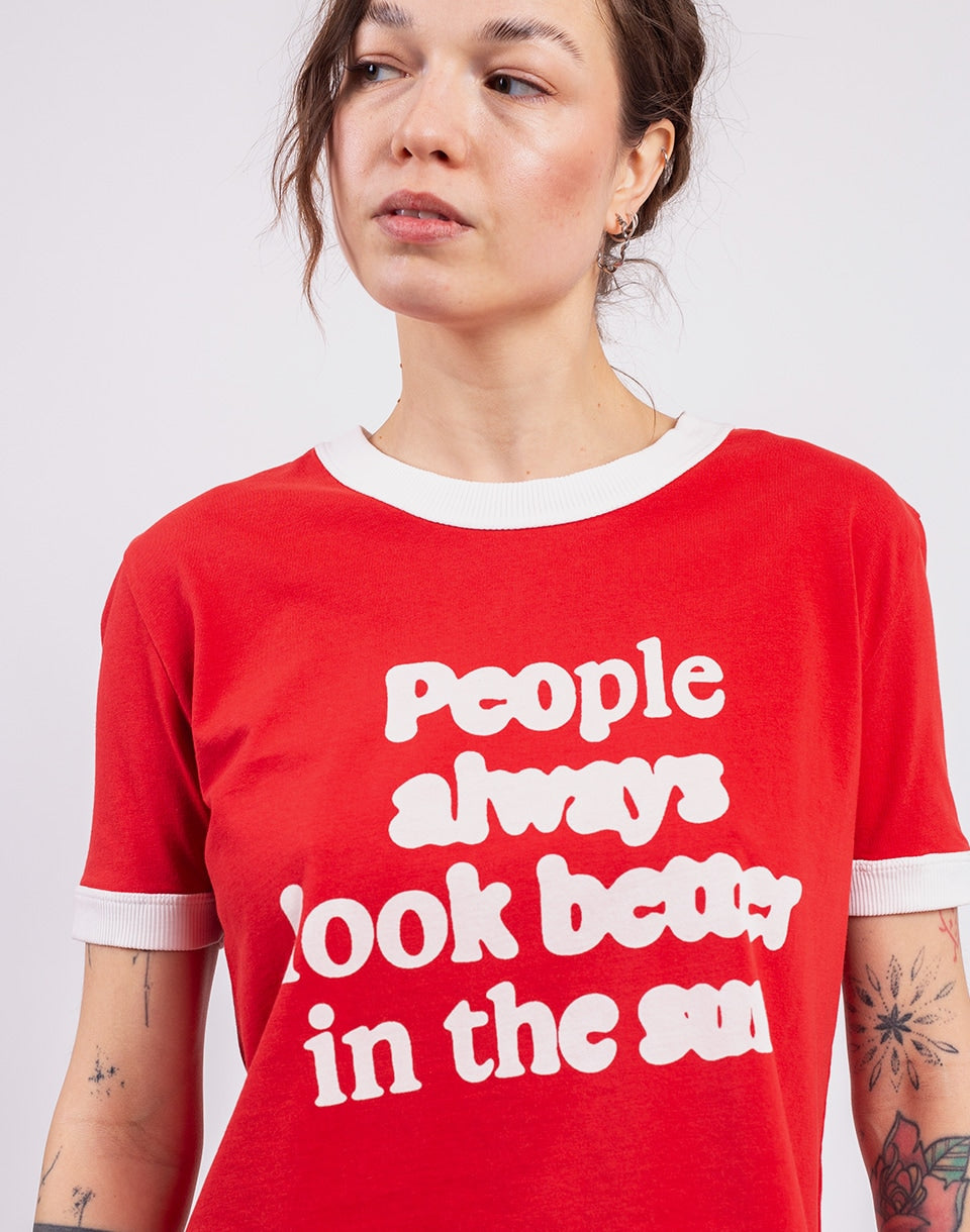 People Red Zowie R Tee