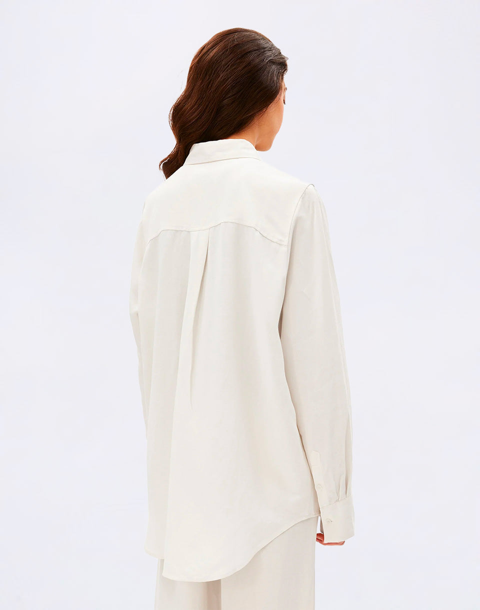 Linen Blend Shirt Blouse