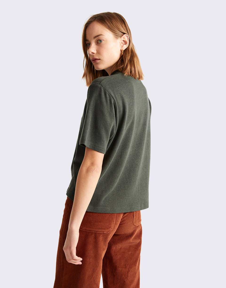 Dark Green Hemp Aidin T-Shirt