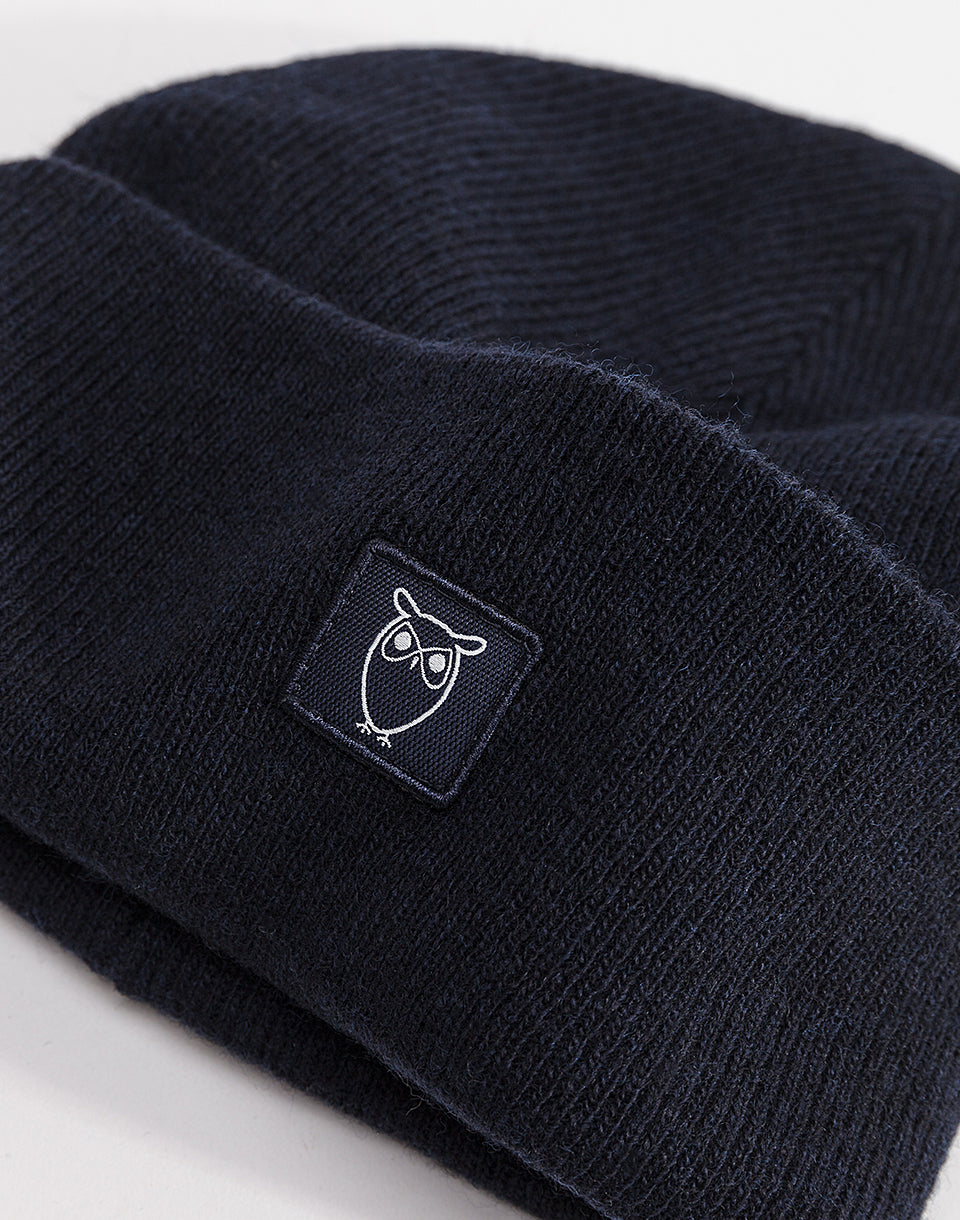 Double Layer Rib Wool Beanie