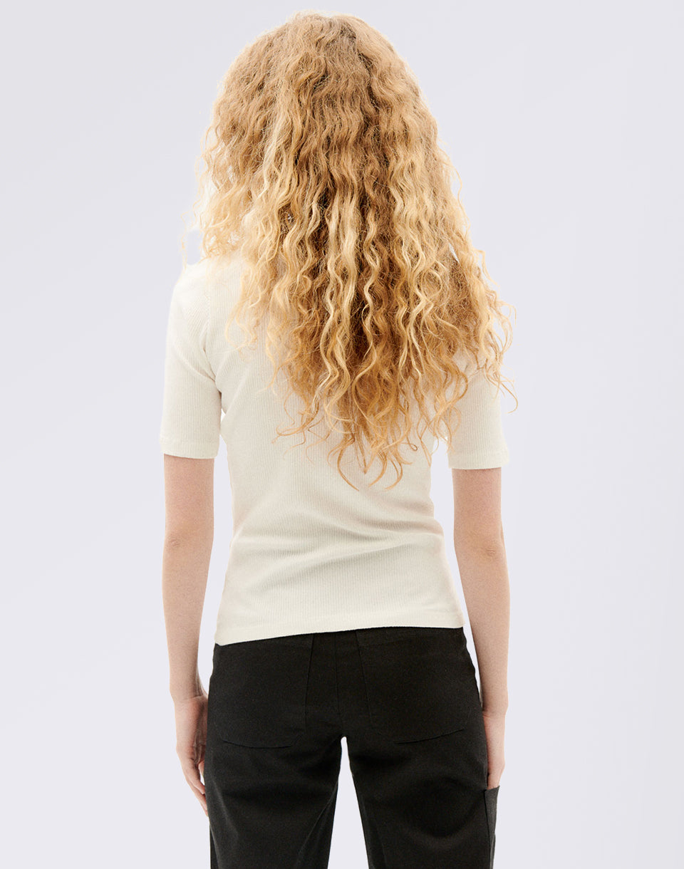 White Dakota Rib Top
