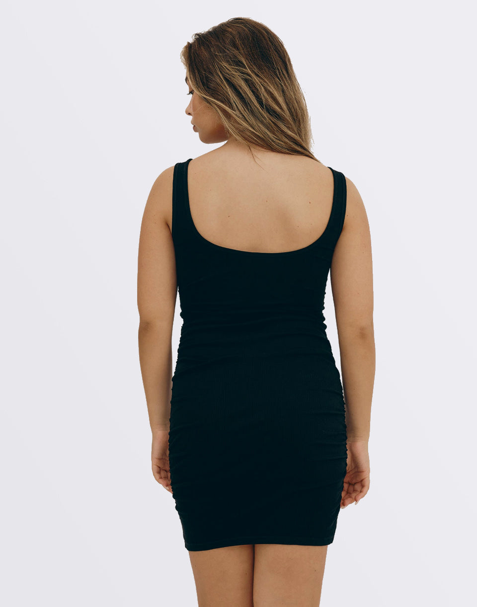 Core Bold Rib Ruched Side Dress