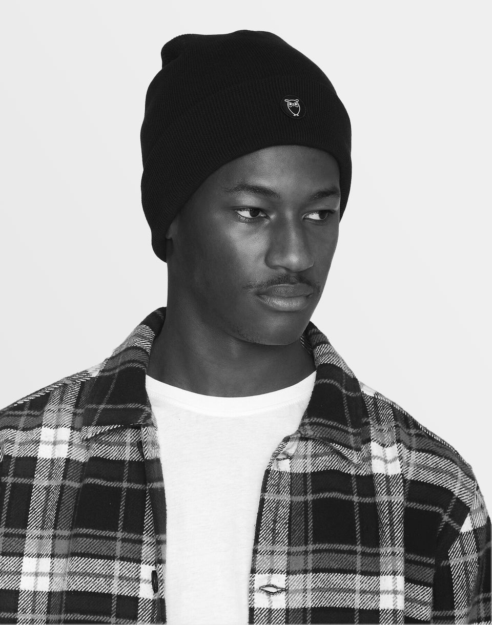 Dubbele laag wollen beanie