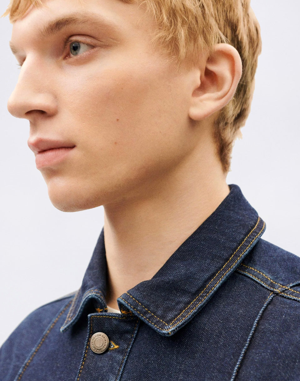 Donkere schone denim gus jas