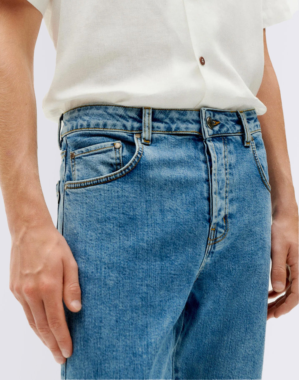Light Clean Denim Five Pockets Pants