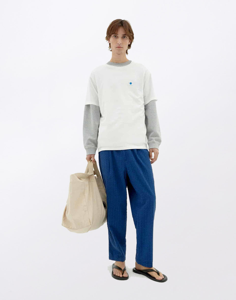 White T-Shirt Sun Blue Back