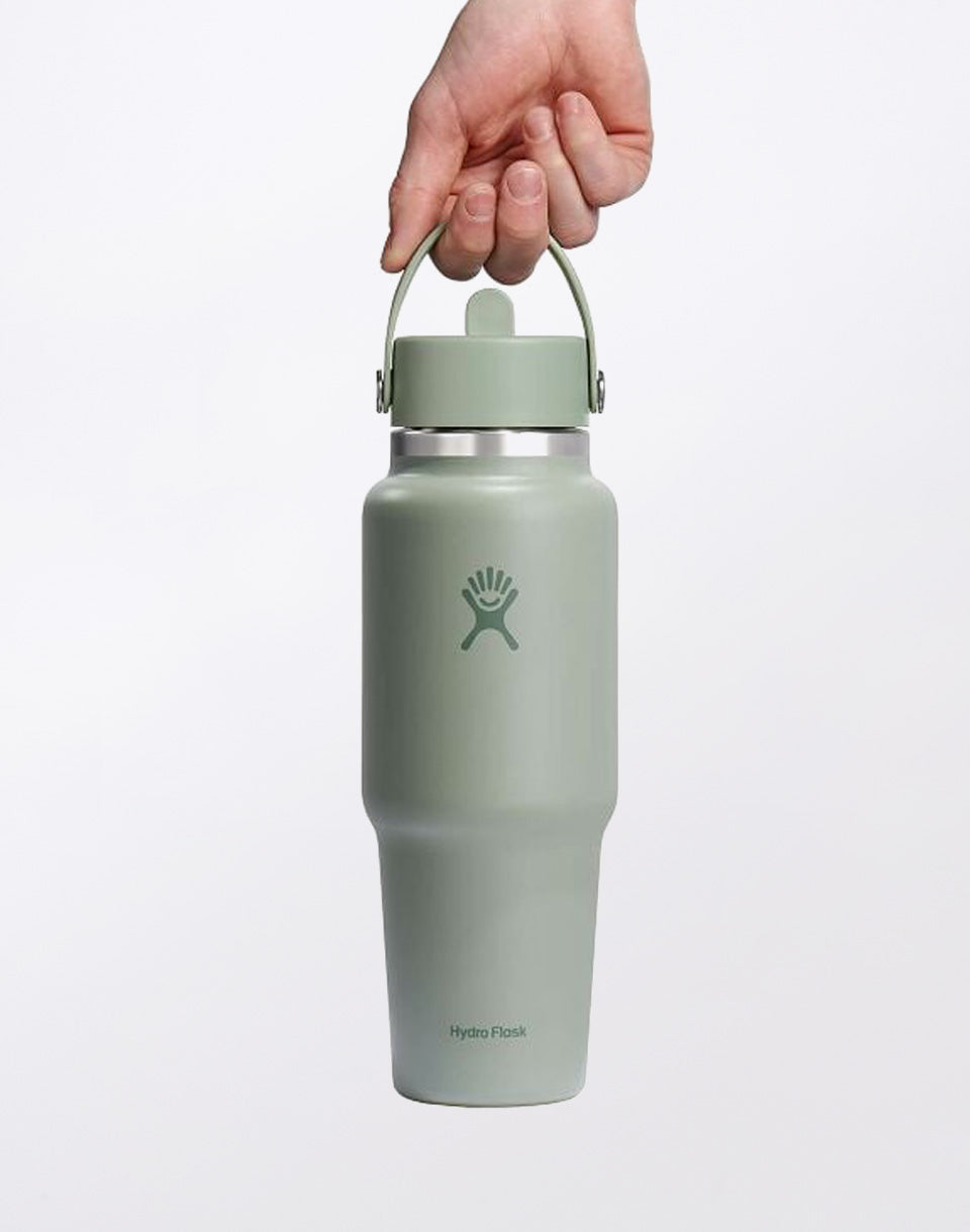 Reisfles met brede hals en flexibele rietje dop 32 oz (946 ml)