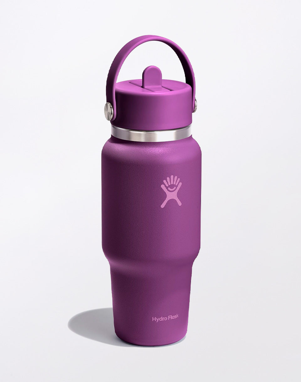 Wide Mouth Travel Bottle with Flex Straw Cap 24 oz (710 ml)
