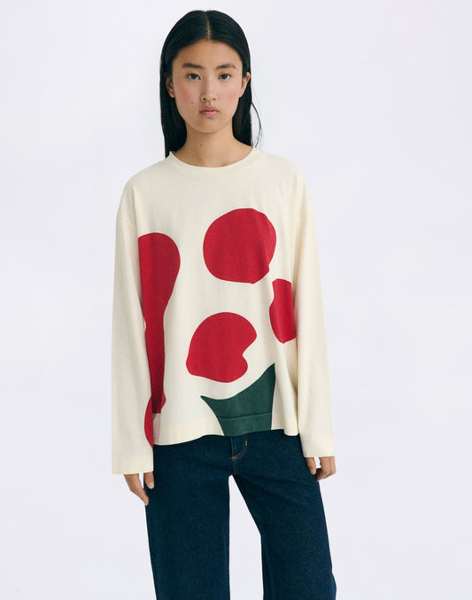 Flower Contrast Emily Tee