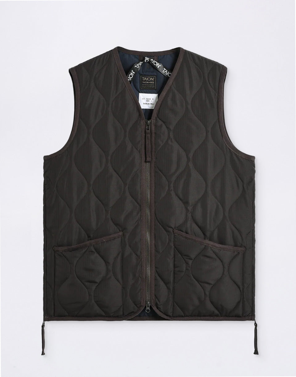 Unisex Military Zip V-Neck Down Vest