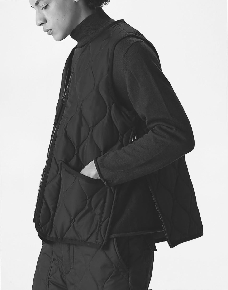 Unisex Military Zip V-Neck Down Vest