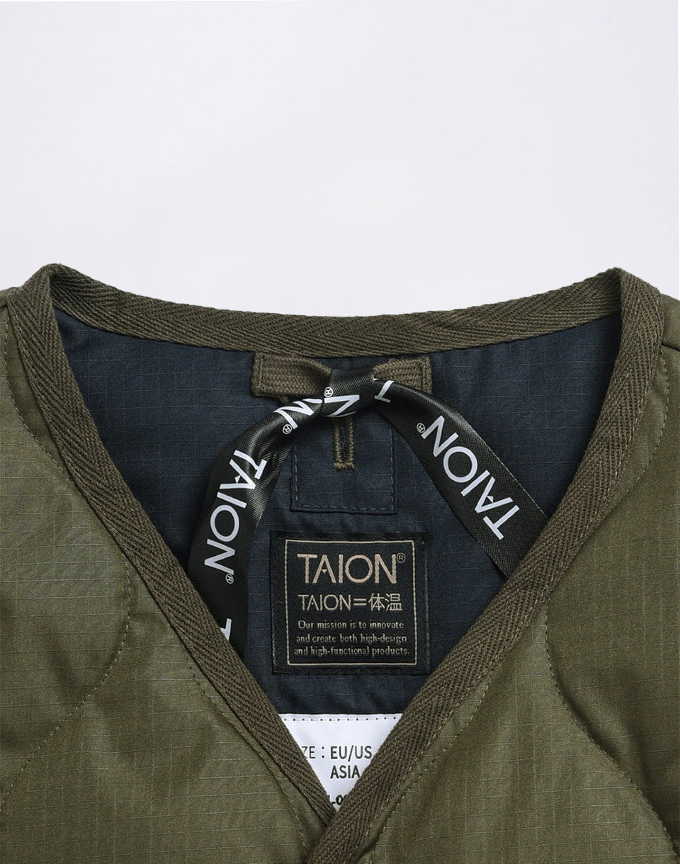 Unisex Military Zip V-Neck Down Vest