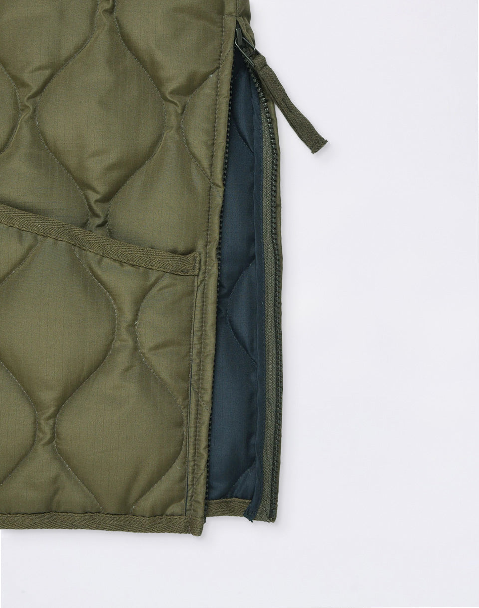 Unisex Military Zip V-Neck Down Vest