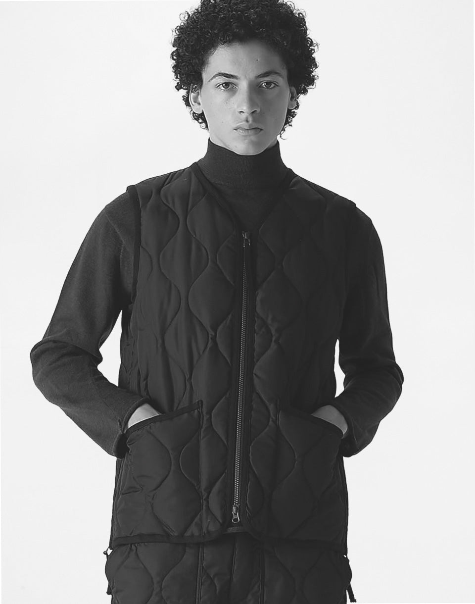 Unisex Military Zip V-Neck Down Vest