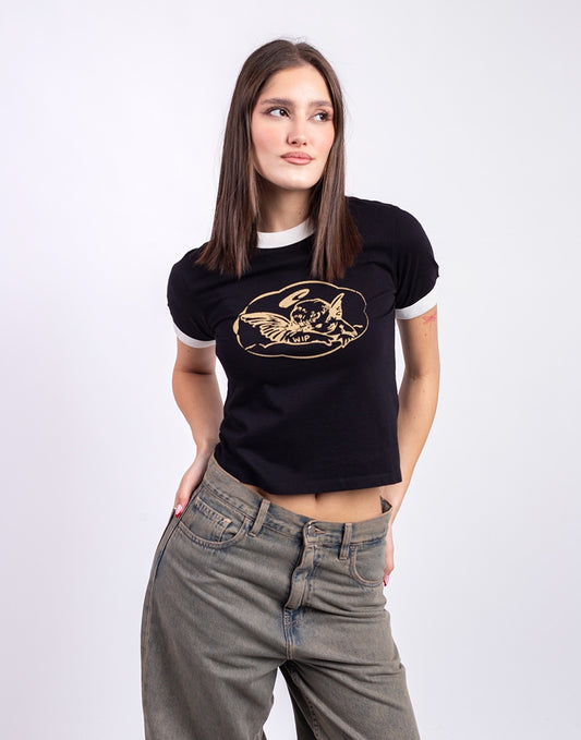 W' S/S Reminiscing Ringer T-Shirt