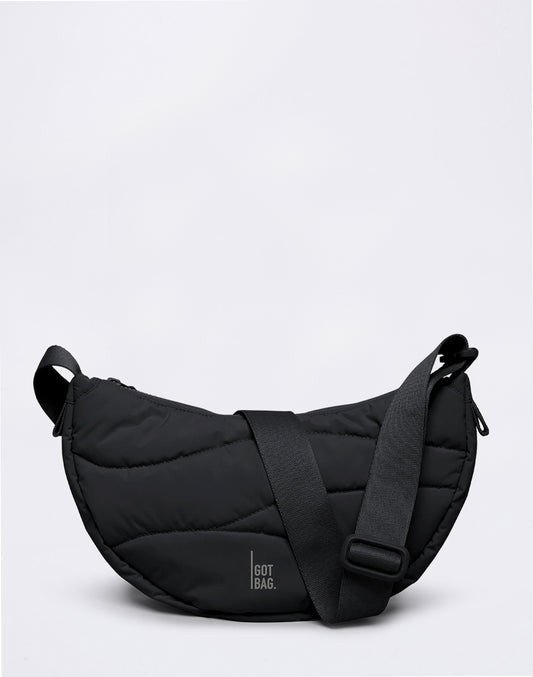 Wavy Puffer Moon Bag