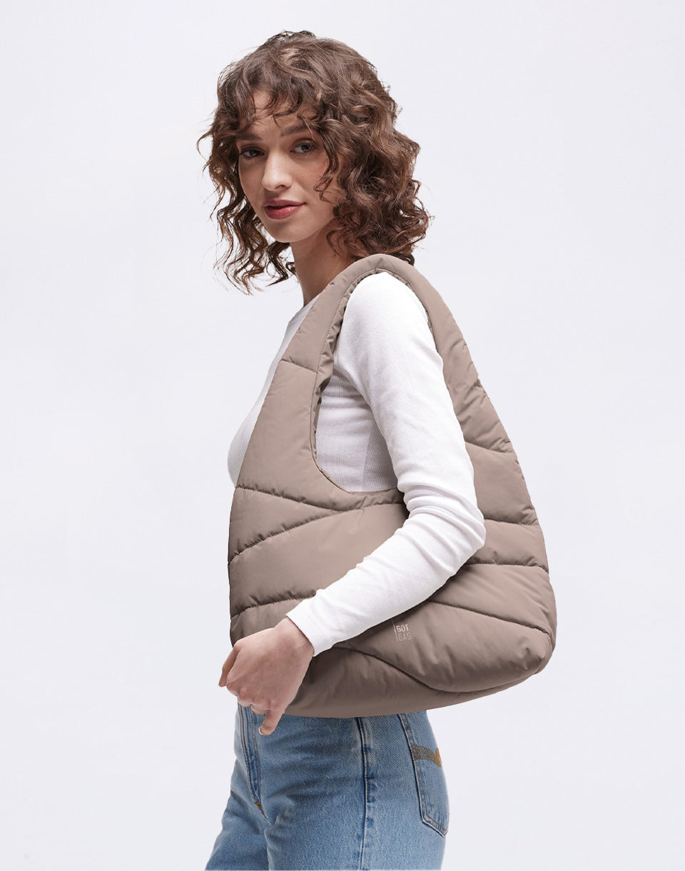 Wavy Puffer Shoulder Bag