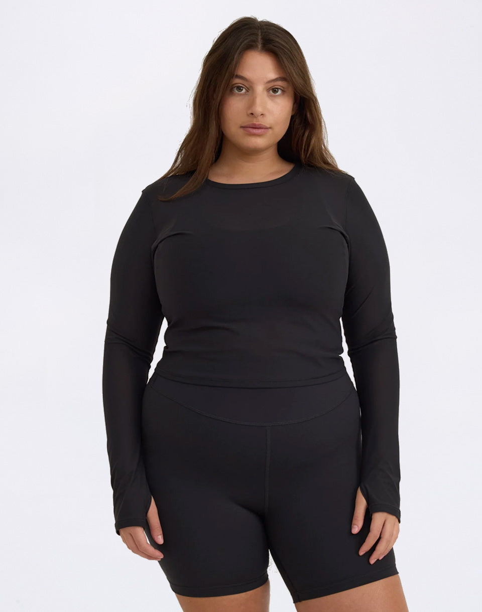 Active Mesh Long  Sleeve Tee