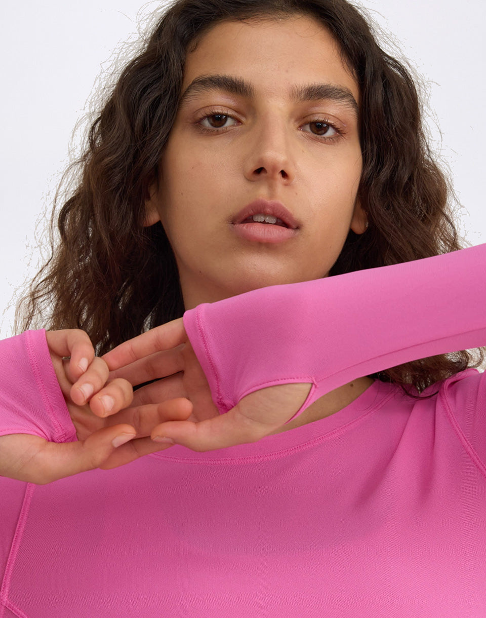 Active Mesh Long  Sleeve Tee