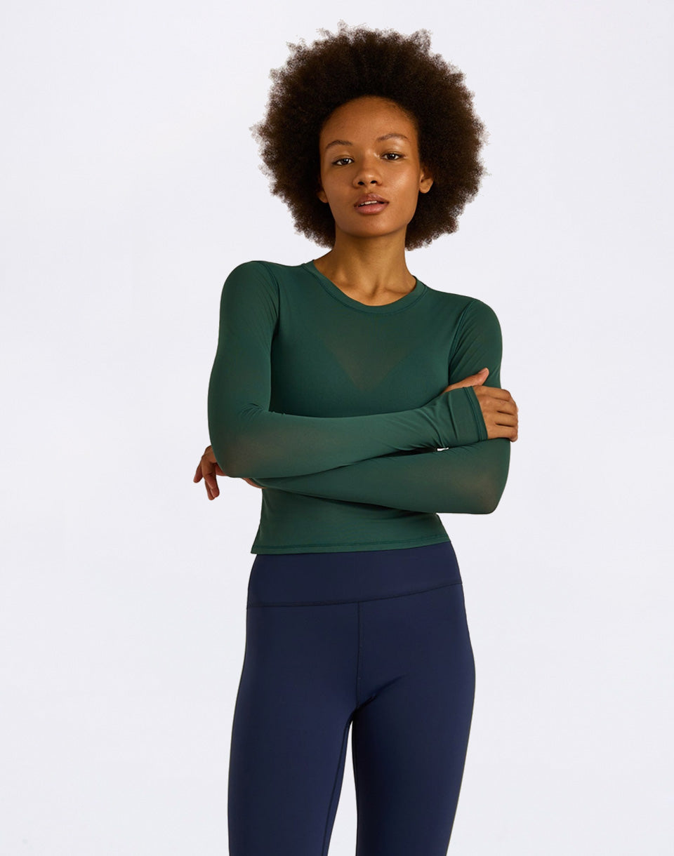 Active Mesh Long  Sleeve Tee