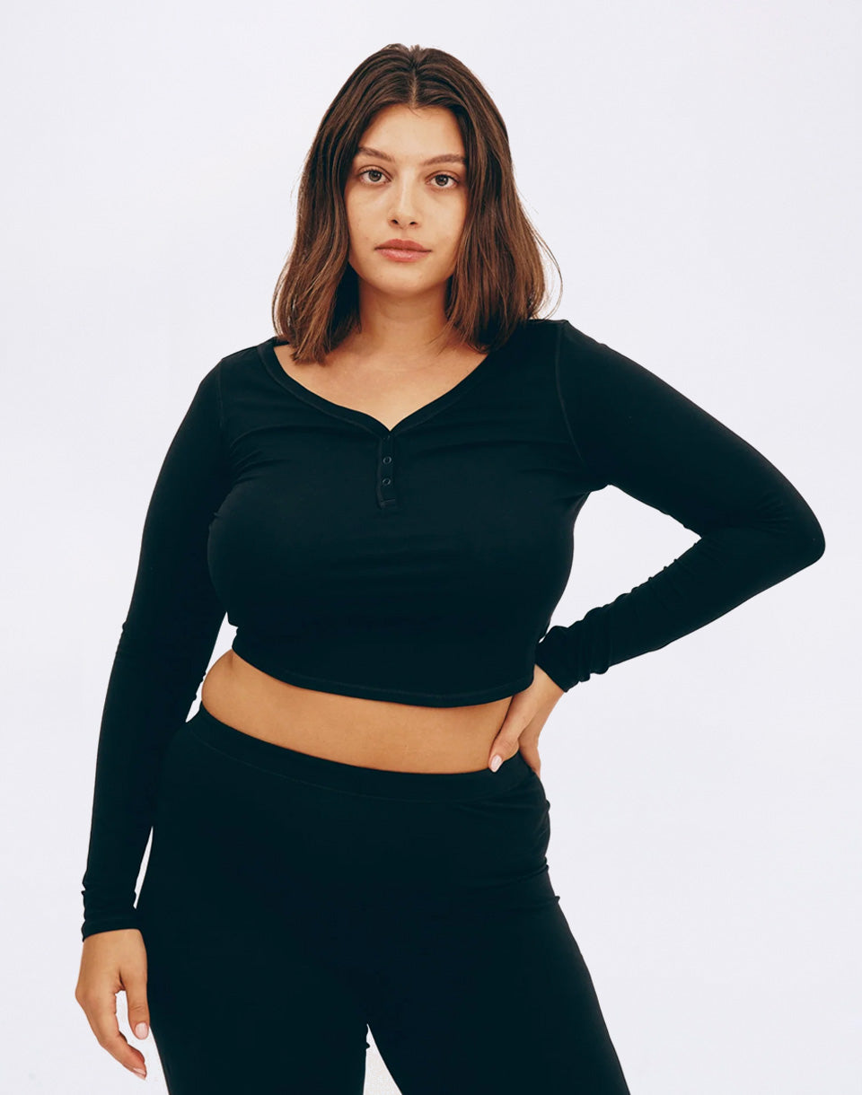 Core Sport Henley Long-Sleeve Tee