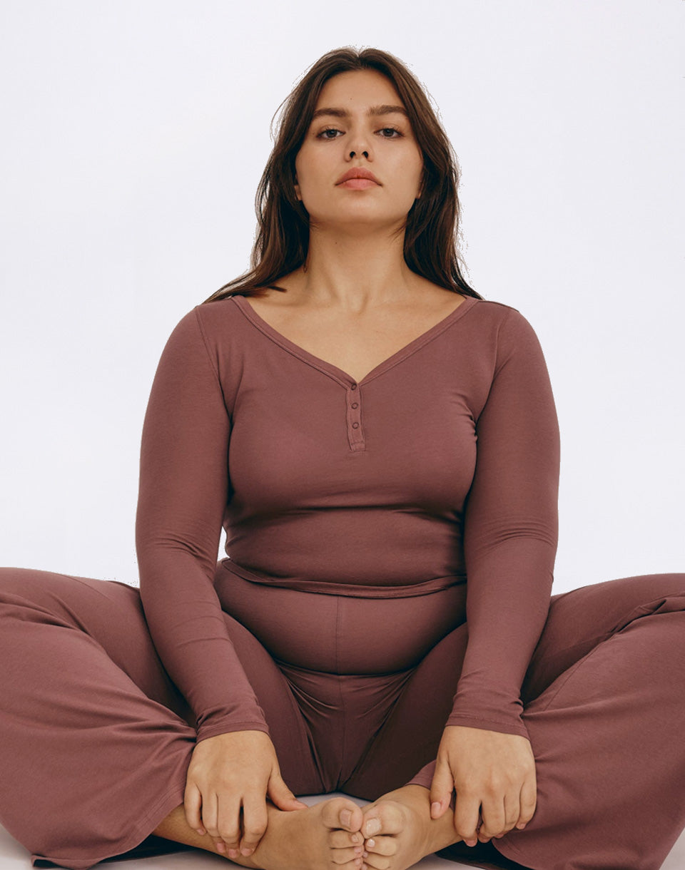 Core Sport Henley Long-Sleeve Tee