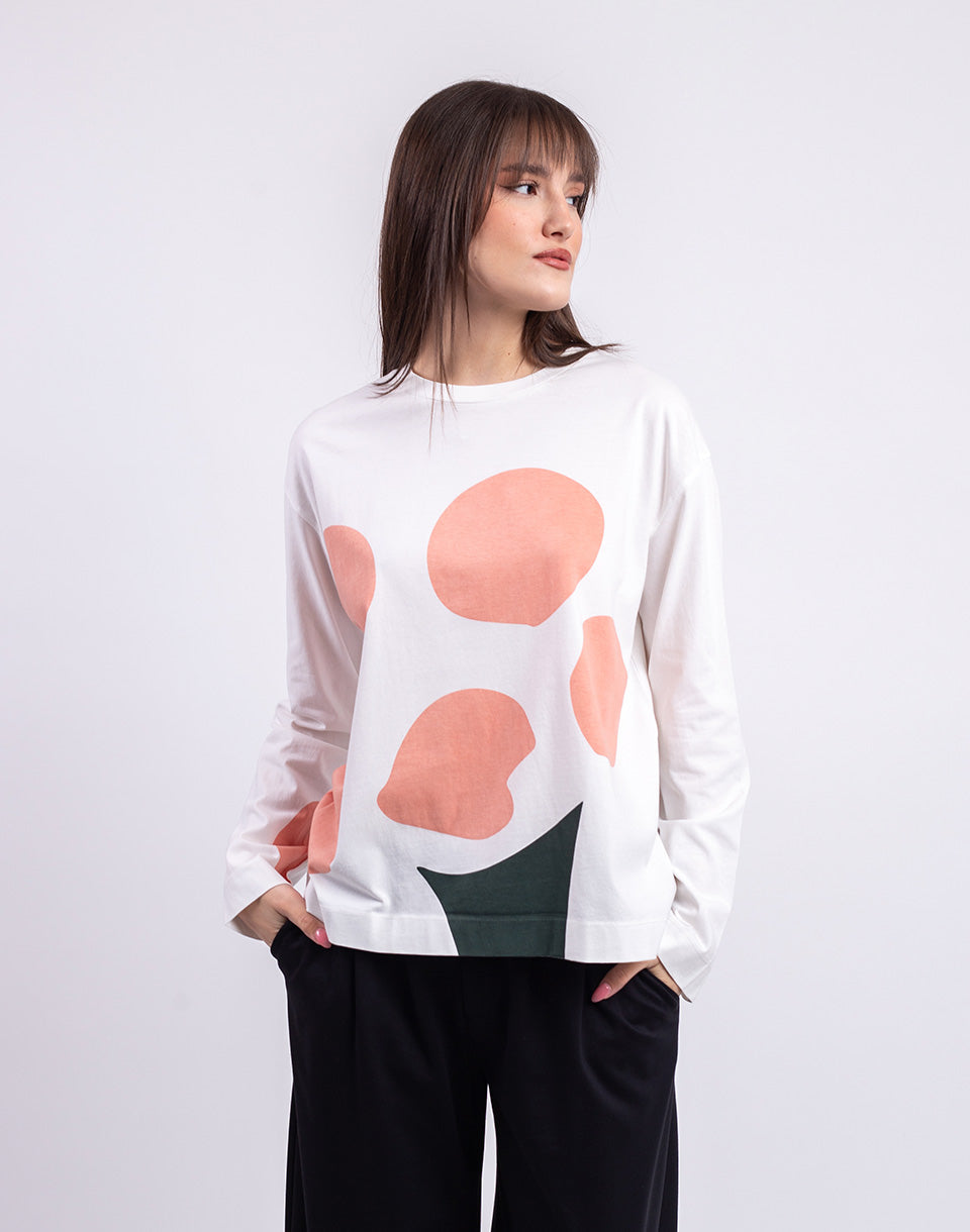 Flower Contrast Emily Tee