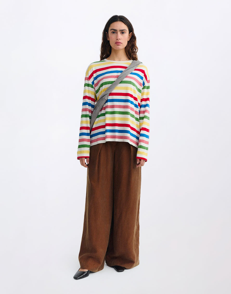 Emily Multicolor Striped Long Sleeve T-Shirt