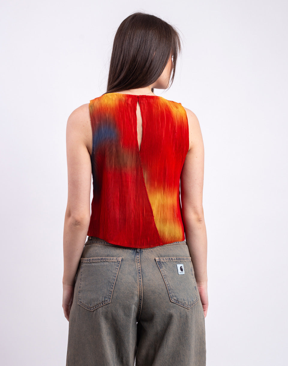 Flowers Pleated Dora Top