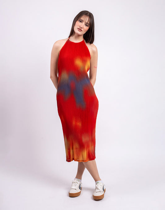 Flowers Pleated Miriam Dress