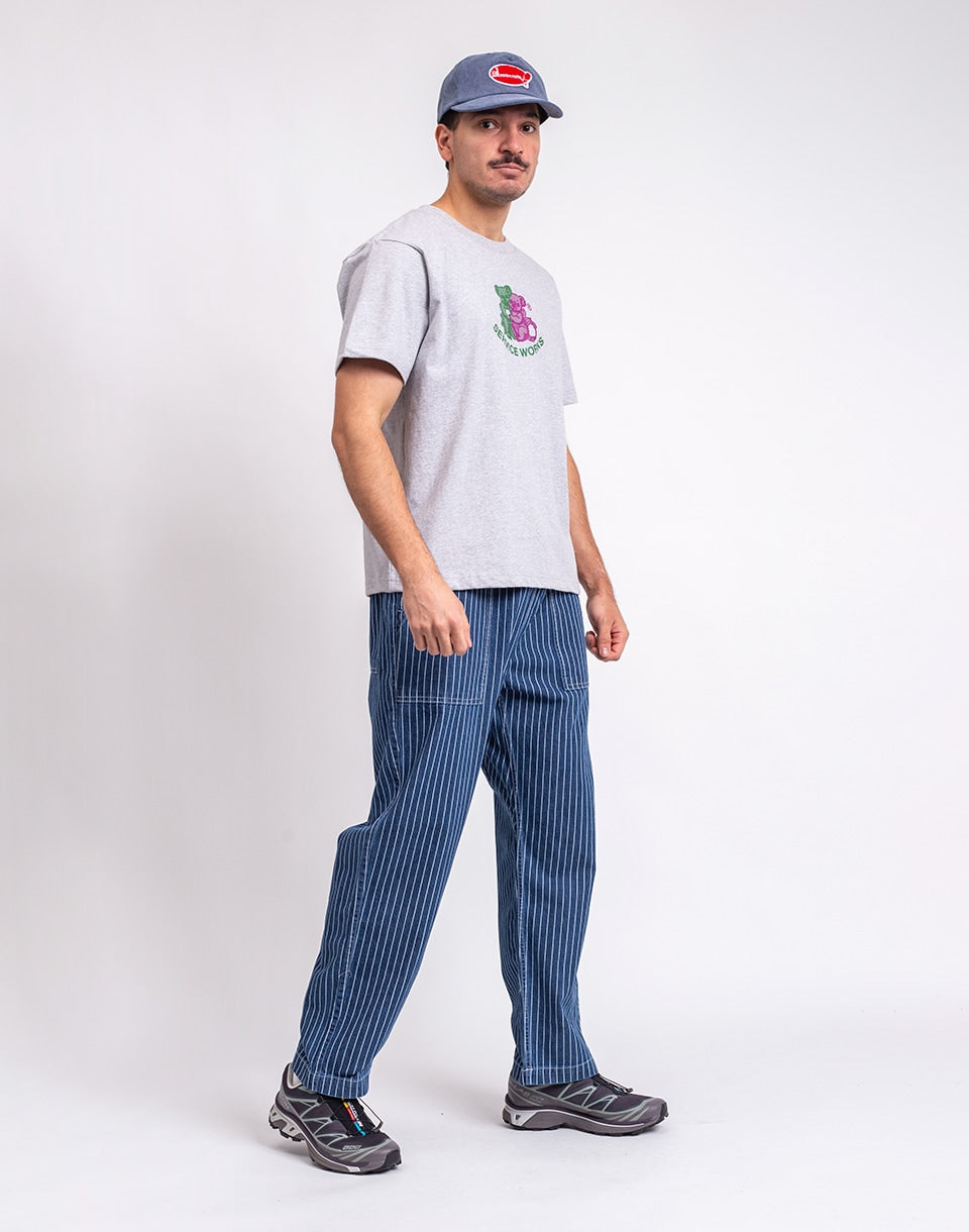 Pinstripe Denim Chef Trousers Pants