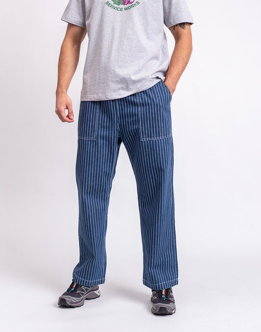 Pinstripe Denim Chef Trousers Pants