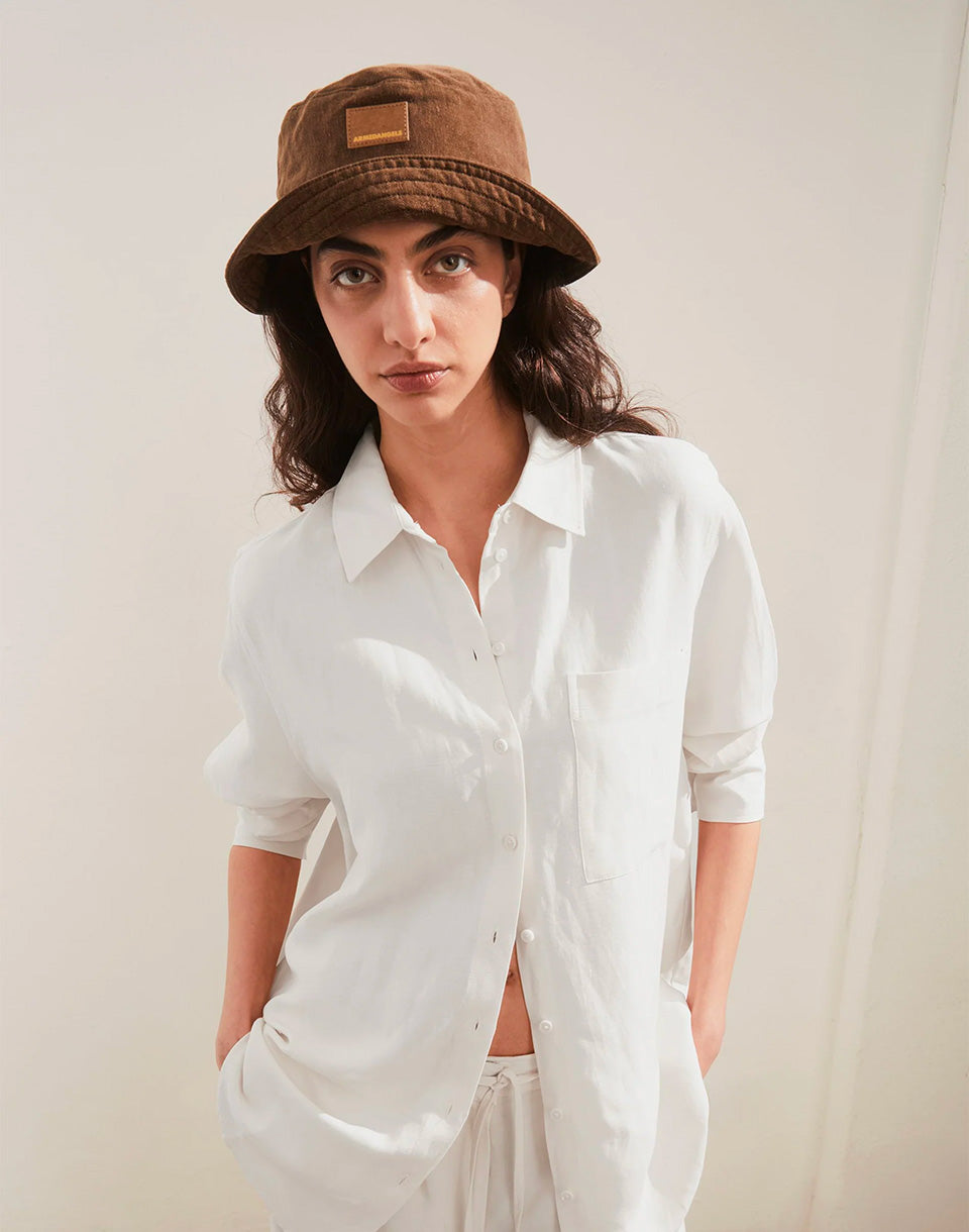 Linen Blend Shirt Blouse