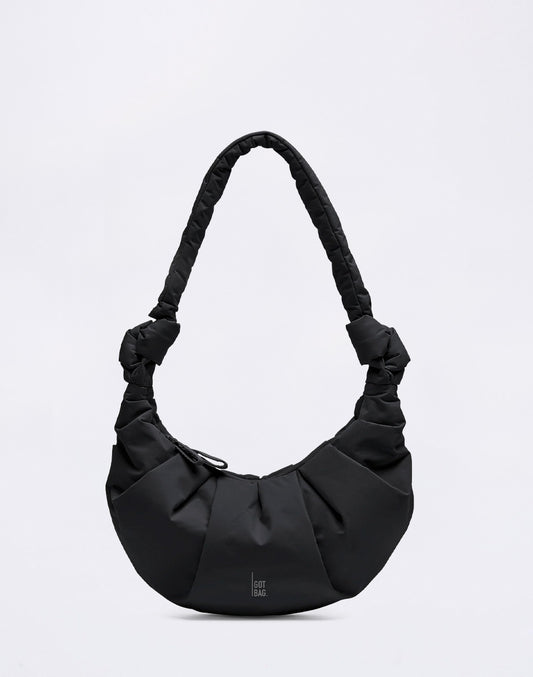 Pleat Moon Bag Small Monochrome