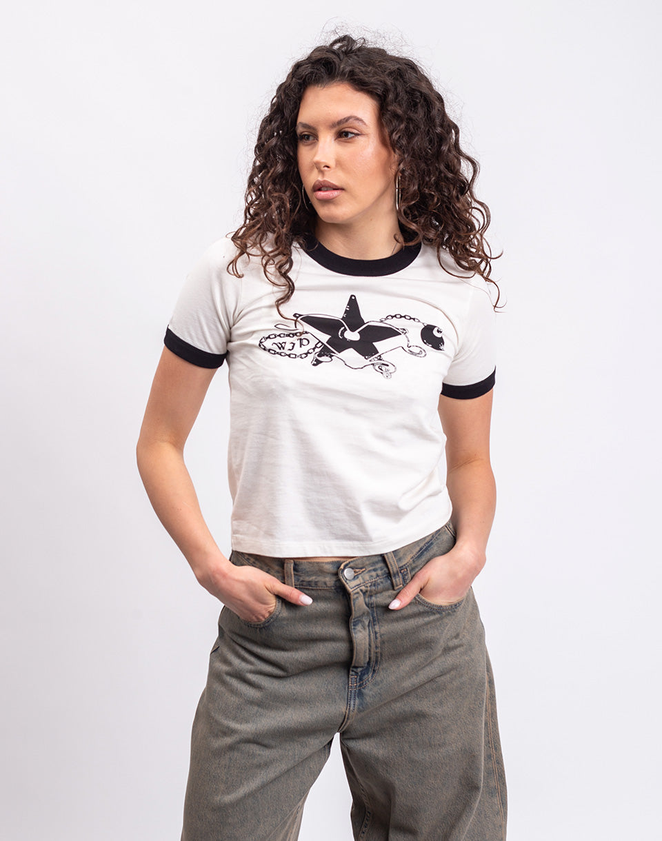W' S/S Outlaw Star Ringer T-Shirt