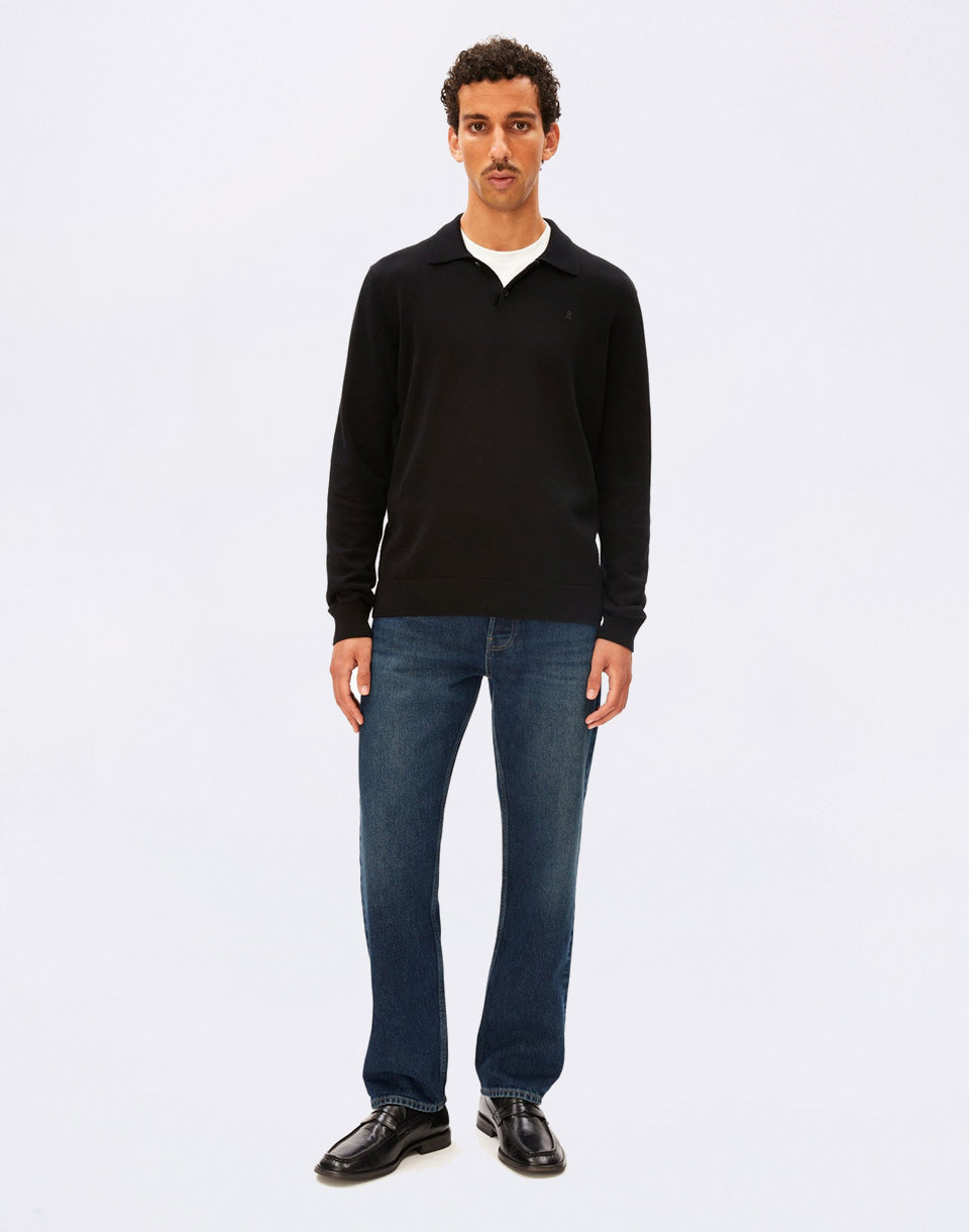 Knit Longsleeve Poloshirt