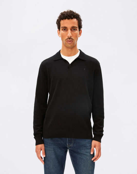 Knit Longsleeve Poloshirt