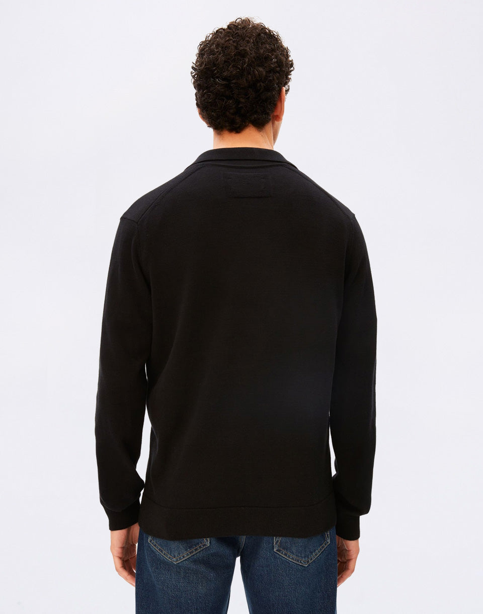 Knit Longsleeve Poloshirt