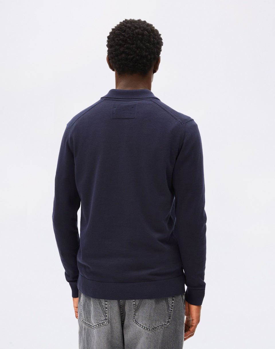 Knit Longsleeve Poloshirt