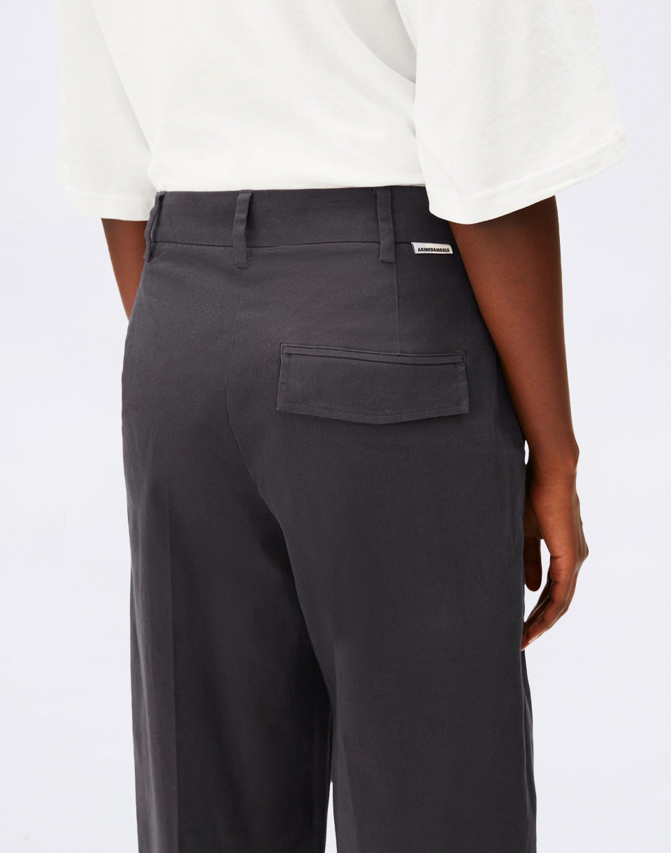 Barrel Leg Twill Pant