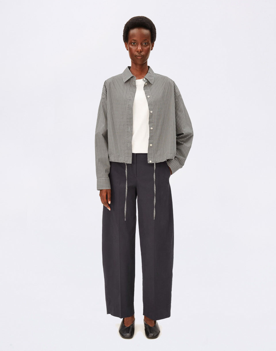 Barrel Leg Twill Pant