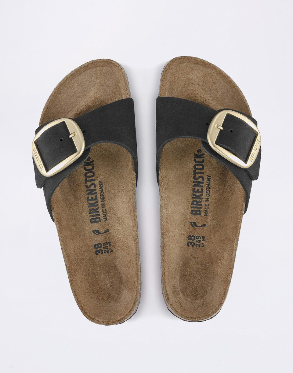 Madrid Big Buckle Nubuck Leather