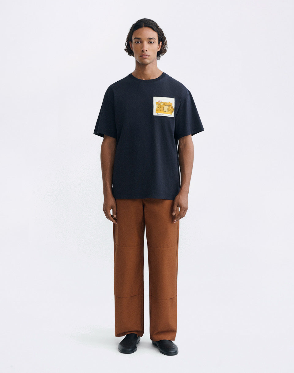 Straw Camp Navy Aaron Tee